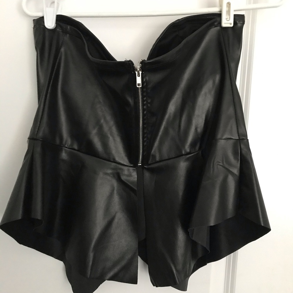 Pleather halter top